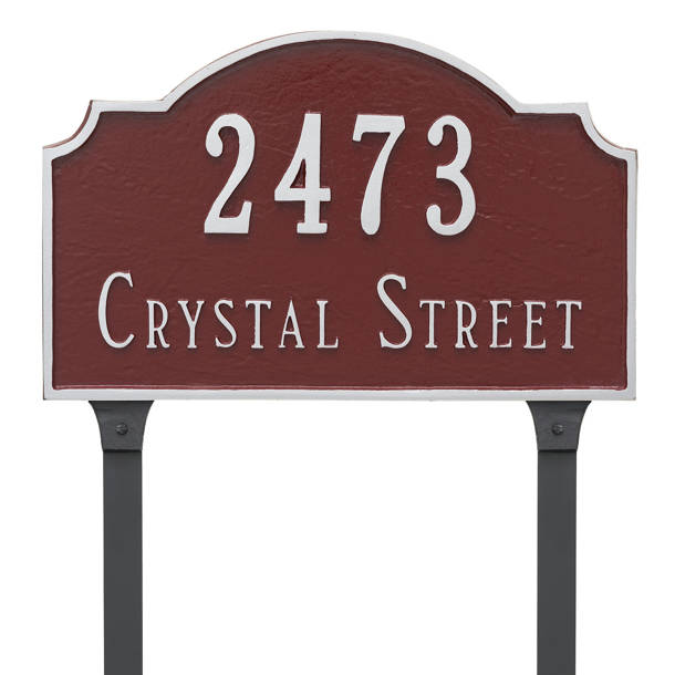 Montague Metal Products Vanderbilt 2Line Lawn Address Sign & Reviews